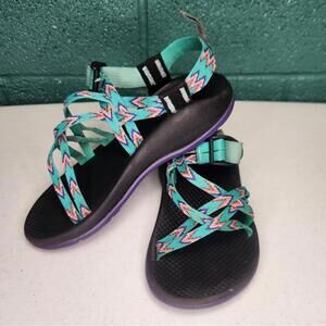 Children's Chaco Sandals ZX1 Ecotread Mint Leaf Outdoor Hiking Sandals Size 3